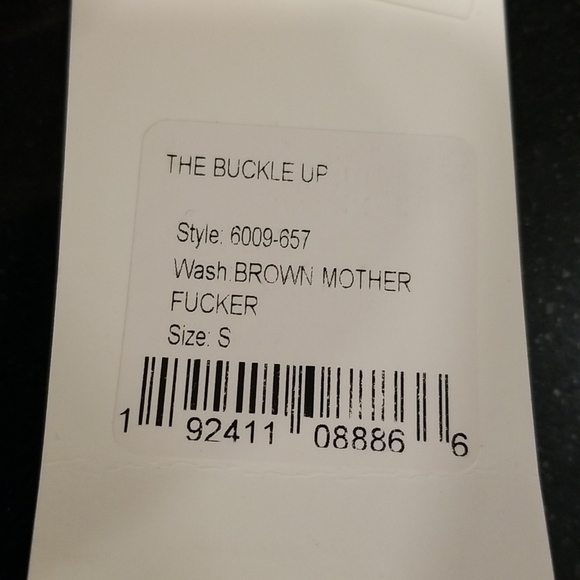?MOTHER? The Buckle Up Belt ~ Brown MF 100% Leather Engraved Small S NWT main image 11